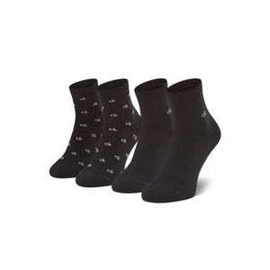 Calvin Klein Súprava 2 párov vysokých dámskych ponožiek 100002168 Čierna vyobraziť