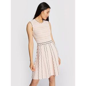 Morgan Úpletové šaty 211-RMOON Ružová Slim Fit vyobraziť