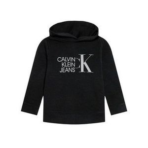Calvin Klein Jeans Mikina Hybrid Logo IB0IB00799 Čierna Regular Fit vyobraziť