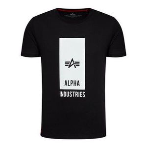 Alpha Industries Tričko Logo 126547 Čierna Regular Fit vyobraziť