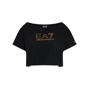 EA7 Emporio Armani Tričko 3KTT03 TJ28Z 1200 Čierna Relaxed Fit vyobraziť