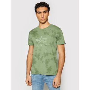 Alpha Industries Tričko Basic T Batik 116517 Zelená Regular Fit vyobraziť