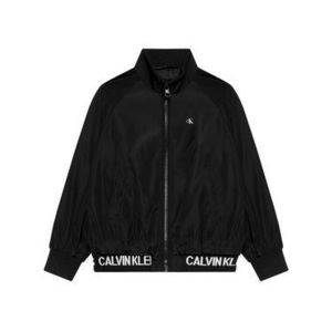 Calvin Klein Jeans Prechodná bunda Logo Rib Light IG0IG00780 Čierna Regular Fit vyobraziť