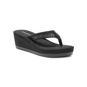 Calvin Klein Jeans Žabky Beach Sandal Wedge Padded Pl YW0YW00132 Čierna vyobraziť