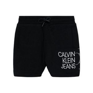 Calvin Klein Jeans Športové kraťasy Hybrid Logo IB0IB00798 Čierna Regular Fit vyobraziť