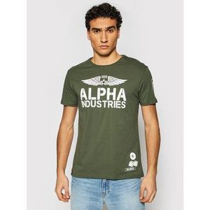 Alpha Industries Tričko Rebel T 196518 Zelená Regular Fit vyobraziť