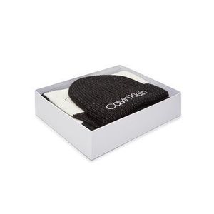 Calvin Klein Set čiapka a šál Beanie + Scarf 30X180 K60K607278 Čierna vyobraziť