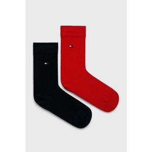 Detské ponožky Tommy Hilfiger (2-pak) červená farba vyobraziť