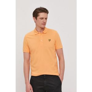 Polo tričko Lyle & Scott pánske, oranžová farba, jednofarebné vyobraziť