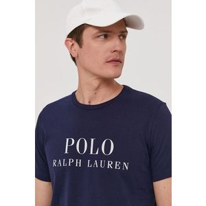 Tričko Polo Ralph Lauren pánske, tmavomodrá farba, s potlačou vyobraziť
