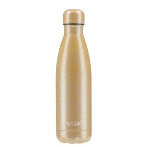 Wink Bottle - Termo fľaša GLITTER GOLD vyobraziť