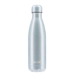 Wink Bottle - Termo fľaša GLITTER SILVER vyobraziť