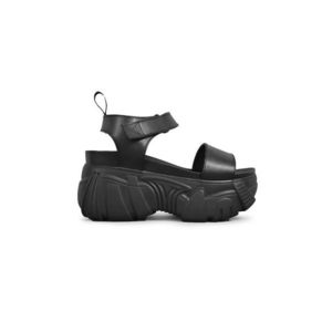 Sandále Altercore DRACONIA VEGAN dámske, čierna farba, na platforme vyobraziť