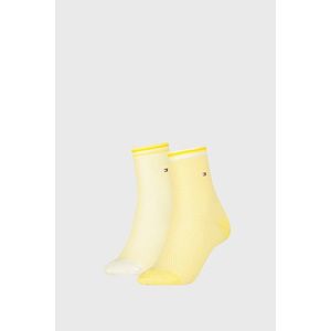 2 pack dámskych ponožiek Tommy Hilfiger Honeycomb Yellow vyobraziť