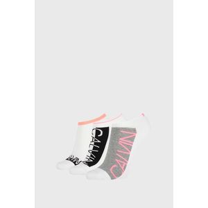 3 PACK dámskych ponožiek Calvin Klein Nola biele vyobraziť