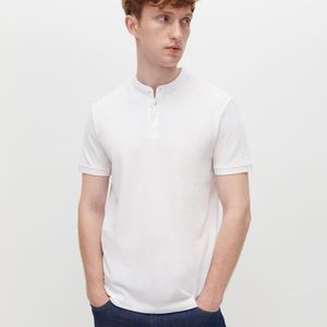 Reserved - Tričko polo so stojačikom - Biela vyobraziť