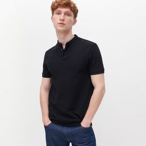 Reserved - Tričko polo so stojačikom - Čierna vyobraziť