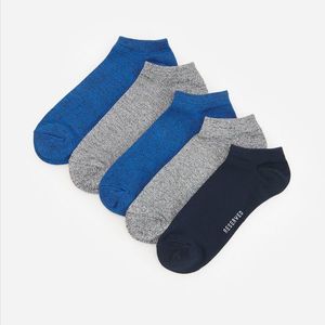 Reserved - Členkové ponožky, 5-Balenie - Modrá vyobraziť