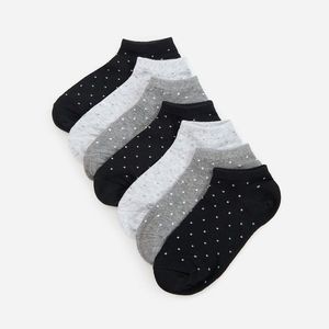 Reserved - Súprava 7 párov členkových ponožiek z organickej bavlny - Čierna vyobraziť