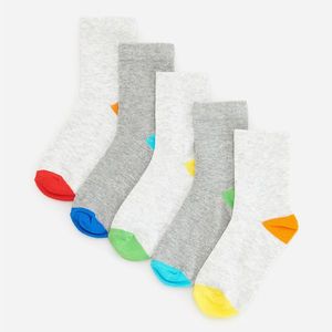 Reserved - Súprava 5 párov ponožiek z organickej bavlny - Svetlošedá vyobraziť