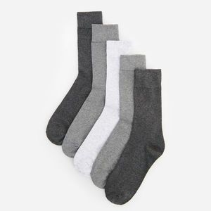 Reserved - Súprava 5 párov bavlnených ponožiek - Šedá vyobraziť