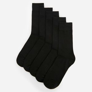 Reserved - Súprava 5 párov bavlnených ponožiek - Čierna vyobraziť