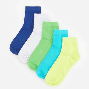 Reserved - Súprava 5 párov farebných ponožiek - Zelená vyobraziť