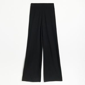 Reserved - Široké vlnené nohavice PREMIUM - Čierna vyobraziť