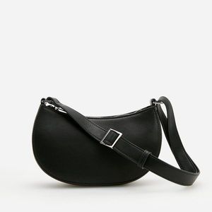 Reserved - Kožená kabelka typu baguette - Čierna vyobraziť