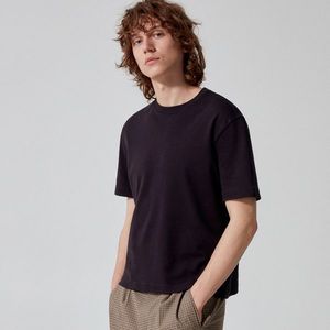 Reserved - Hladké tričko z organickej bavlny - Čierna vyobraziť