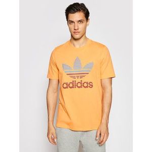 adidas Tričko Trefoil Ombré GN3651 Oranžová Regular Fit vyobraziť
