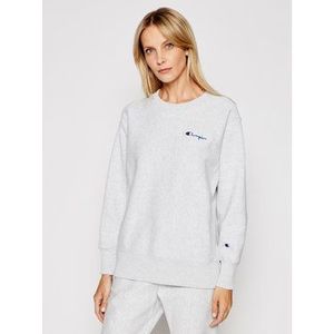 Champion Mikina Small Script Logo 113151 Sivá Regular Fit vyobraziť