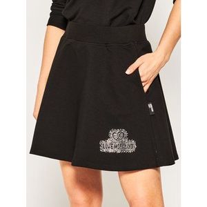 LOVE MOSCHINO Mini sukňa W149603E 2139 Čierna Regular Fit vyobraziť