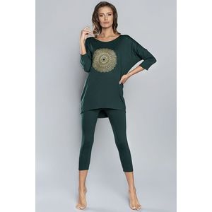 Dámske pyžamo Italian Fashion Mandala LL Zelená L(40) vyobraziť