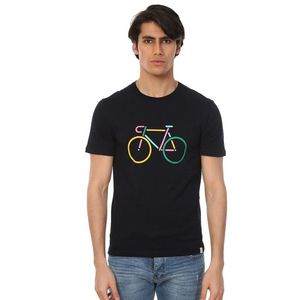 Pánske čierne bavlnené tričko Bike JFTEF10 vyobraziť