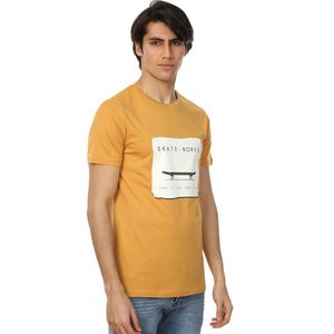 Pánske žlté bavlnené tričko Skater JFTEF29 vyobraziť