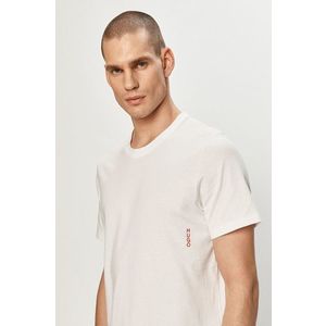 Bavlnené tričko Hugo (2-pak) biela farba, jednofarebné vyobraziť