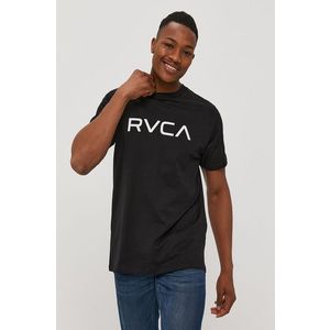 Tričko RVCA pánske, čierna farba, s potlačou vyobraziť