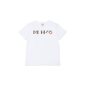 Detské tričko Kenzo Kids biela farba, s potlačou vyobraziť