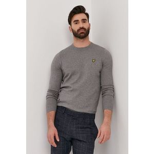 Sveter Lyle & Scott pánsky, šedá farba, ľahký vyobraziť