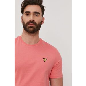 Tričko Lyle & Scott pánske, ružová farba, jednofarebné vyobraziť