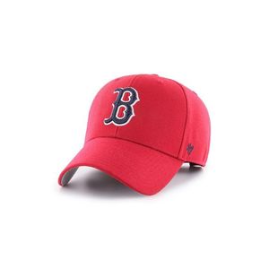 Čiapka 47brand MLB Boston Red Socks červená farba, s nášivkou vyobraziť