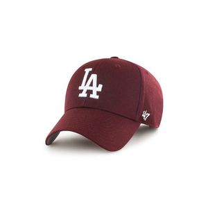 Čiapka 47brand MLB Los Angeles Dodgers červená farba, s nášivkou vyobraziť