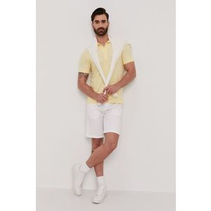 Polo tričko Lyle & Scott pánske, žltá farba, jednofarebné vyobraziť