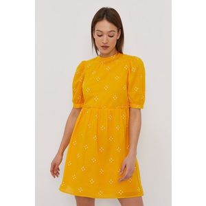 Šaty Vero Moda oranžová farba, mini, áčkový strih vyobraziť