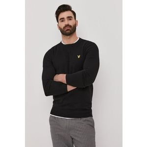 Sveter Lyle & Scott pánsky, čierna farba, ľahký vyobraziť