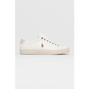 Kožená obuv Polo Ralph Lauren biela farba vyobraziť