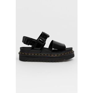 Kožené sandále Dr. Martens DM25773001.Voss-Black, dámske, čierna farba, na platforme vyobraziť