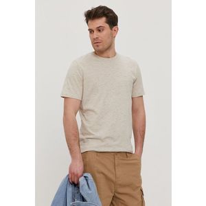 Tričko Jack & Jones pánske, béžová farba, vzorované vyobraziť