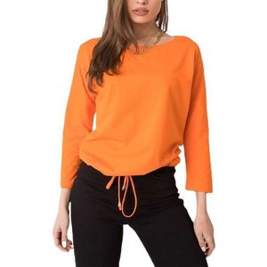 Oranžové dámske tričko sa stiahnutím vyobraziť